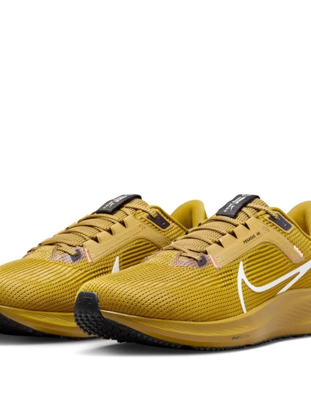 Nike Mustard Yellow Running Shoes with White Swoosh